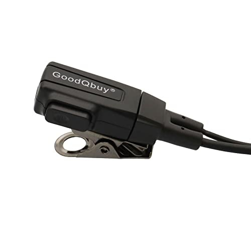 GoodQbuy® 2 Pin PTT Mic Covert Acoustic Tube Earpiece Headset Compatible with Icom Radio IC-F24S IC-F31 IC-F3 IC-F3S IC-F4 (Pack of 2)