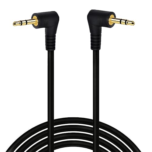 Seadream 2.5mm Audio Cable 6Feet 2.5mm Double Angled Male to Male Subminiature Stereo Headset Headphone Jack Gold Plated Connector Wire Cord Plug Cable (Double Angled) - style: Double Angled