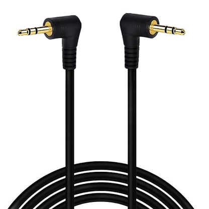 Seadream 2.5mm Audio Cable 6Feet 2.5mm Double Angled Male to Male Subminiature Stereo Headset Headphone Jack Gold Plated Connector Wire Cord Plug Cable (Double Angled) - style: Double Angled