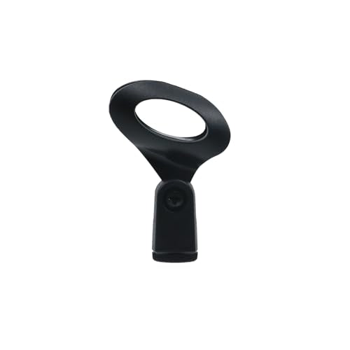 4Pcs Microphone Clip Rubber Flexible Mic Holder, Black, Egg-shaped | Handheld Wireless, Adjustable Angle, Inner Diameter Range 30-50mm - style: Black, Egg-shaped