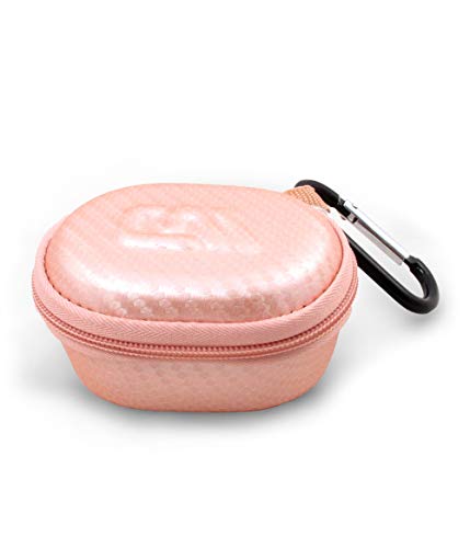 CASEMATIX Travel Case Compatible with Beats Solo Buds True Wireless Earbuds – Rose Gold, EVA Hard Shell with Carabiner, Compact Earbud Storage (Case Only)