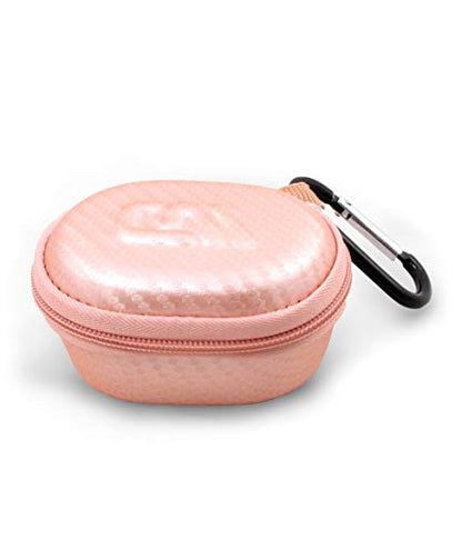 CASEMATIX Travel Case Compatible with Beats Solo Buds True Wireless Earbuds – Rose Gold, EVA Hard Shell with Carabiner, Compact Earbud Storage (Case Only)