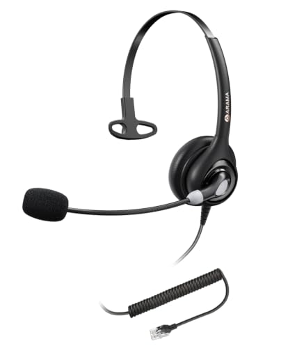 Arama Telephone Headset for Cisco Office Phones, Wired RJ9 Headset, 600C