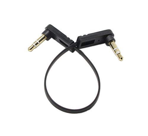 3.5mm Audio Cable, Right Angle Gold Plated 3.5mm Auxiliary Audio Stereo Male to Male Cable(0.5 Feet)