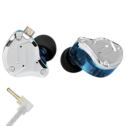 KZ ZS10 PRO in Ear Monitor Headphones, 4BA+1DD 5 Hybrid Driver Gaming Earbuds Wired Earphones, HiFi Clarity Sound Immersive Bass IEMs for Gaming Musician Singer Audiophile (Blue Without Microphone) - color: Blue, style: without mic