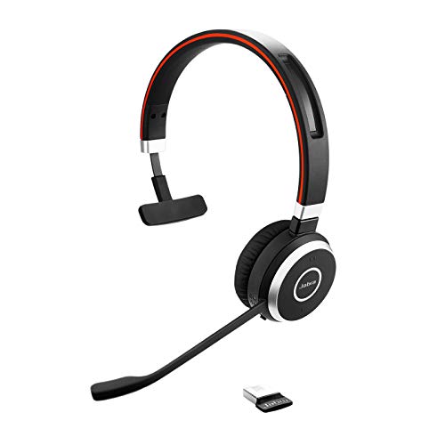 Jabra Evolve 65 SE Stereo Wireless Headset - Bluetooth Headset with Noise-Cancelling Microphone, Long-Lasting Battery, and Charging Stand - MS Teams Certified, Works with All Other Platforms - Black - size: MS Teams, style: Stereo with Stand