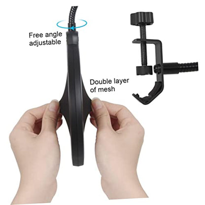 BESPORTBLE 1 Set Microphone Blowout Screen Double Layer Microphone Windscreen Foam Pop Filter Microphone Cover Sponge Mic Filter Microphone Wind Screen Shield Microphone Filter Black