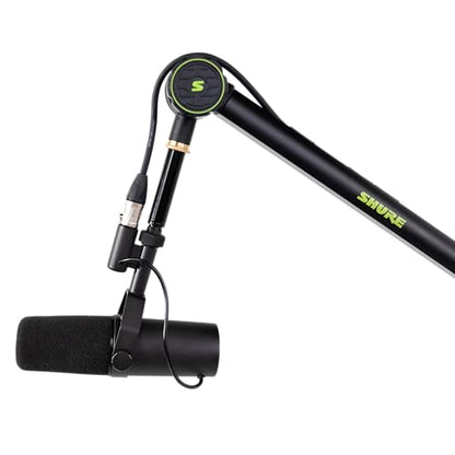 Shure by Gator Deluxe Broadcast Desktop Mic Boom Arm (SH-BROADCAST1) | Fully adjustable with a quiet 360-degree arm for podcasts and streaming. Compatible with MV7 & SM7B