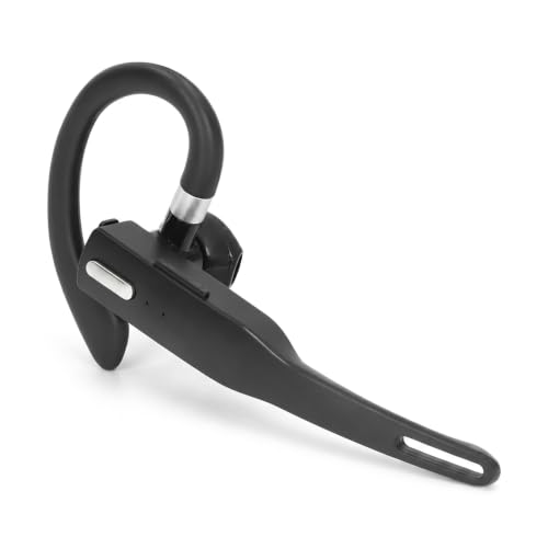 Wireless BT Earpiece, Single Ear Headset with LED Display, Noise Canceling Handsfree Headset, Portable Cordless Headset with Charging Case for Sports