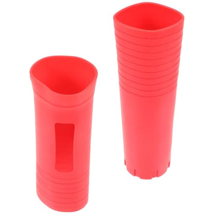 ibasenice Wireless Handheld Microphone Handle Cover Red Silicone 2 pack - color: Red