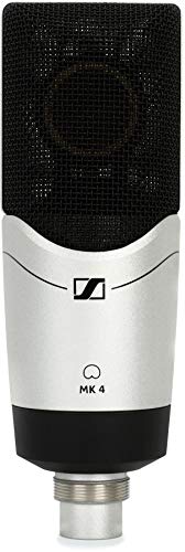 Sennheiser Pro Audio Sennheiser Professional MK 4 Cardioid Condenser Studio Microphone | 1-inch true condenser capsule with cardioid polar pattern and XLR connector for vocals, instruments and project studios