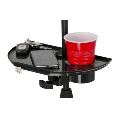 Gator Frameworks Microphone Stand Accessory Tray with Drink Holder and Guitar Pick Tab, 12" x 7" (GFW-MIC-ACCTRAY) - size: 12" x 7" Standard Tray, style: Standard Tray