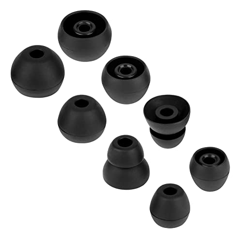 Replacement Eartips Silicone Ear Buds Tips Compatible with Powerbeats Pro Beats Wireless Earphone Headphones,Black Eartips（4 Pairs） - color: Black