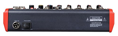 Audio2000'S AMX7313 Eight-Channel Audio Mixer with USB Interface, DSP Processor, and Phontom Power - style: 8-Channel Mixer with USB & Sound Effect