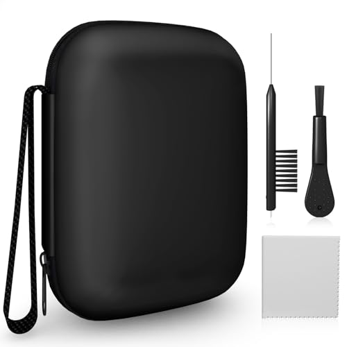 Aocii Hearing Aid Case for Portable Charging Case, Comes with Hearing Aid Cleaning Tool, Compatible with Both New Generation Earplug Hearing Aids and Older Hearing Aids - color: black