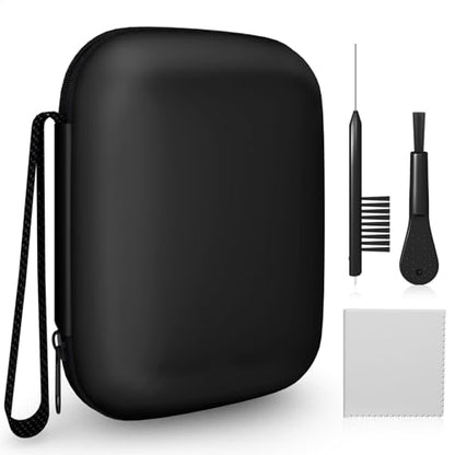 Aocii Hearing Aid Case for Portable Charging Case, Comes with Hearing Aid Cleaning Tool, Compatible with Both New Generation Earplug Hearing Aids and Older Hearing Aids - color: black