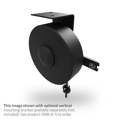 CAT6-15-S 15' Retractable Shielded Cable Reel with 3' Static end and 6" Black, Steel housing.