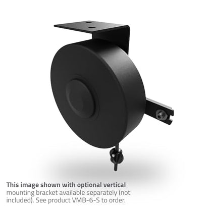 CAT6-15-S 15' Retractable Shielded Cable Reel with 3' Static end and 6" Black, Steel housing.