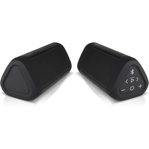OontZ Angle 3 Ultra Gen 4 Speakers, 2-Pack, 20-Hour Playtime, IPX7 | 14W Bluetooth speaker with fuller bass, 100-ft range, IPX7 waterproof and stereo pairing. - color: Black-Dual