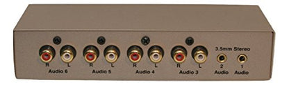 Technolink TC-716 6-Port Stereo Source Selector; Black or Silver, Your Choice (Silver) - color: SILVER