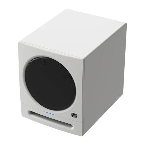 PreSonus Eris Sub 8 BT White 8-inch Front-Firing Studio Subwoofer with Bluetooth Wireless Technology - color: White, size: 8" Subwoofer Bluetooth