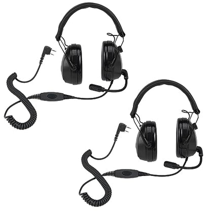Retevis EHK012 Two Way Radio Headset with Mic, Noise Reduction, 2 Pack | Volume Adjust,for RT22 RT21 RT68 H777,Compatible with Baofeng BF-888S/BF-F8HP/AR-5RM,Pxton PX-777S,Walkie Talkie Headphone
