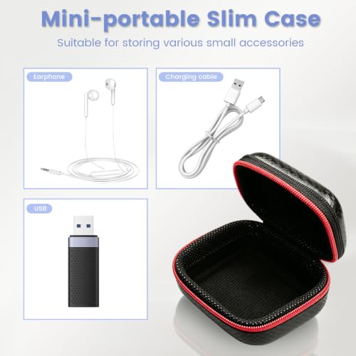 in Ear Monitor Case, Portable Earbud Hard Case, Waterproof Earphone Storage Box, Travel Carrying Case for QKZ/KZ,Fit for Earbud and IEM Cables