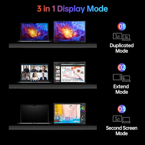 VILVA 14" 1200p USB-C HDMI HDR Portable Monitor | 14" 1200p IPS HDR, USB-C/HDMI, smart cover+speakers, ultra-slim plug&play, for PC/Mac/Phone. - color: Matte Black