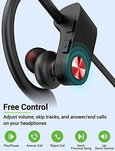 Bluetooth 5.3 Headphones, Wireless Sports In-Ear Earbuds IPX7 Waterproof