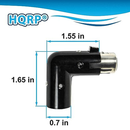 HQRP 3-Pin XLR Angle Adapter Dual Male & Female with 4 Adjustable Angle Positions Right Left and 90 Degree, Compatible with Mixers that Interfere with Other Applications, Durable Metal 3-Pin Connector