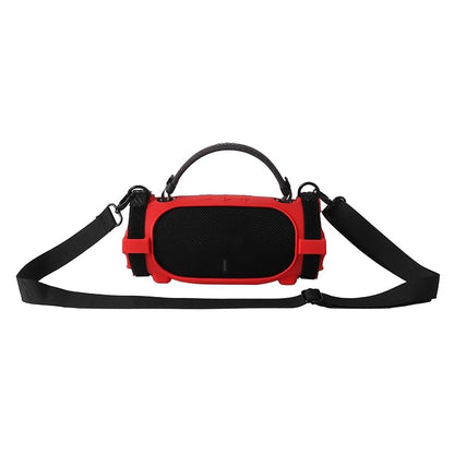 Silicone Case Cover for JBL Charge 6 Portable Bluetooth Speaker, Soft Protective Sleeve Travel Carrying Protective Cover Speaker Silicone Case with Shoulder Strap and Bike Strap (Red) - color: Red