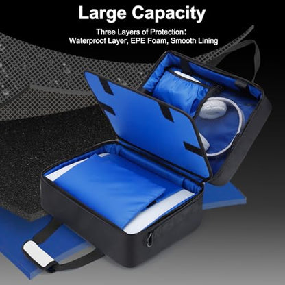 GDNasist Carrying Case Compatible with PS5/PS5 Pro/PS5 Slim, White - color: White