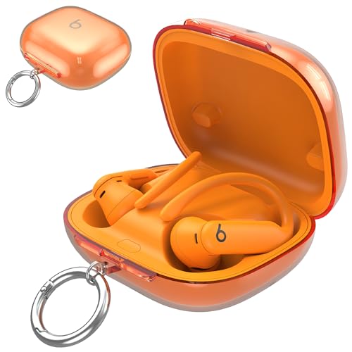 TPU Case for Beats Powerbeats Pro 2 2025 with Keychain,1 Pack - color: orange