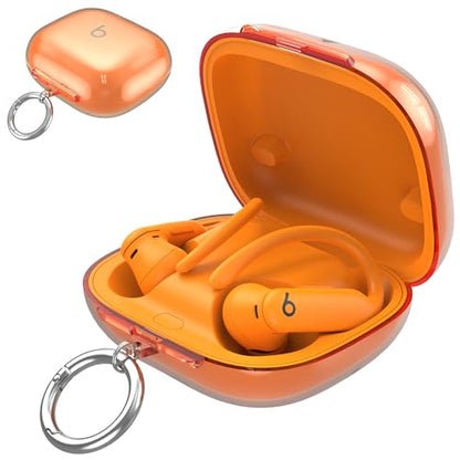 TPU Case for Beats Powerbeats Pro 2 2025 with Keychain,1 Pack - color: orange