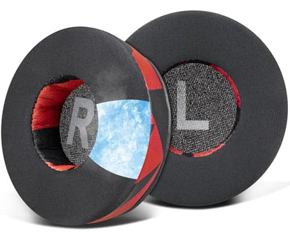 SOULWIT Cooling Gel Earpads Replacement for Logitech H390/H391/H600/H609/H760 Headphones, Ear Pads Cushions with Noise Isolation Foam, Added Thickness - Red Storm - color: Red Storm