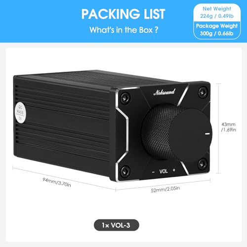 Nobsound High Precision Passive Preamp Volume Controller VOL Control HiFi Preamplifier (Hi-Fi Version) - color: Upgrade Version