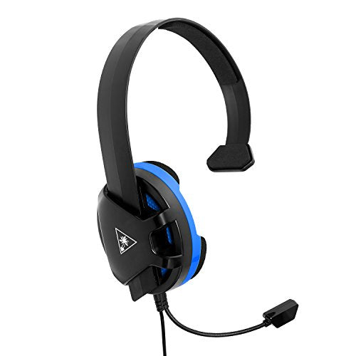 Turtle Beach Recon Chat PlayStation Headset – PS5, PS4, Xbox Series X, Xbox Series S, Xbox One, Mobile & PC with 3.5mm – Glasses Friendly, High-Sensitivity Mic, Black/Blue - color: Black