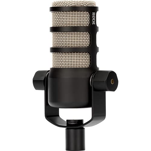 Rode PodMic Dynamic Podcast Microphone with Rode DS1 Desktop Mic Stand, Podcast Headphones, XLR Cable and StreamEye Polishing Cloth