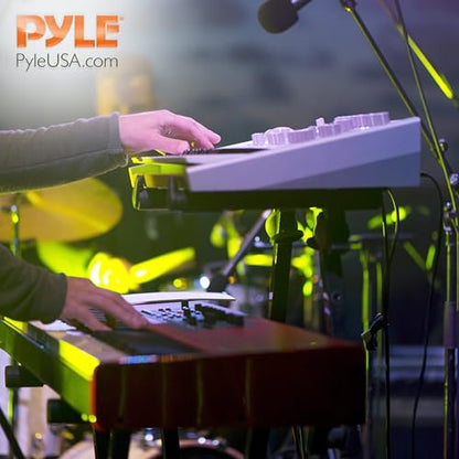 PYLE Heavy-Duty Multi-Functional Music Stand - Z Style & Portable, 2nd Tier, Height & with Adjustment, Digital Keyboard Stand, Rack Case w/Ergonomic Design, for Home Studio etc. - Pyle PKST2TZ , black - style: Two Tier