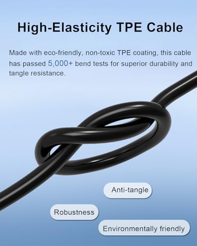 Aux Cable 3.5mm to 2.5mm for Bose QC45 QC35II QC35 QC25 Headphones | Replacement Audio Cable Cord, for SoundLink SoundTrue OE2 OE2i Headphones, No Mic, 1.5m, Black