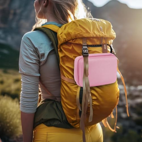 Relaxweex Hard Case with Foam, 7.1 X 4.7 X 3.1 Inch, Pink | EVA Waterproof Shockproof Case, Customizable Foam for Camera Electronics Instruments, Digital Products, with Knife - color: Pink, size: 7.1 x 4.7 x 3.1 inch