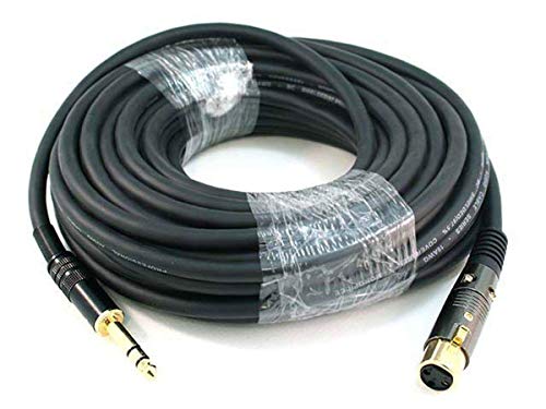 Monoprice 104770 10-Feet Premier Series XLR Female to 1/4-Inch TRS Male 16AWG Cable Black - size: 10 Feet