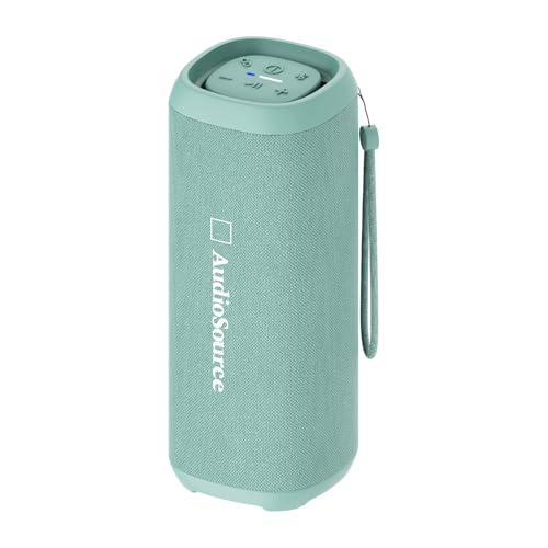 Audiosource Portable Bluetooth Speaker, 30W Loud Sound, Dual Passive Radiators for Deep Bass, Bluetooth 5.4, Auracast Multi-Speaker Pairing, IP67 Waterproof, 200ft Range, 12H Battery (Sea Foam) - color: Sea Foam