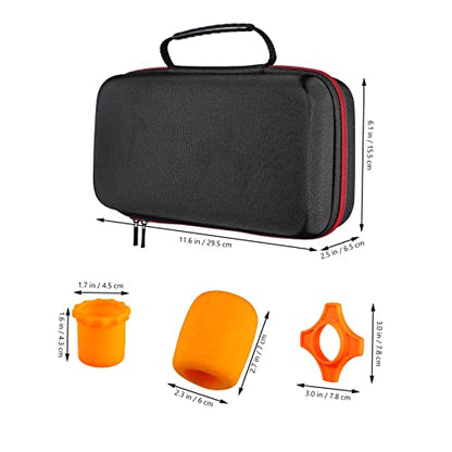 GALPADA Microphone Storage Bag with Padded Sponge and Anti-slip Rings Portable Mic Carrying Case with Zip Closure Suitable for Travel and Music Equipment Accessories