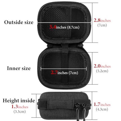 Geekria Shield Earbuds Case Compatible with JBL Vibe Buds 2/Flex 2/Beam 2, Tune Buds 2 True Wireless Earbuds, Replacement Hard Shell Travel Carrying Bag with Carabiner Clip (Dark Grey)