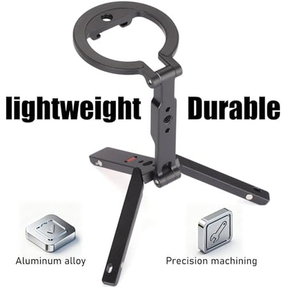Magnetic Tripod Stand for iPhone - 1/4" Screw Coldshoe & Rail Hook (Black) | Aluminium,Ultra-Compact,Strong Magnetic Table Tripod,for iPhone Series Magasfe Cases Quick Attach