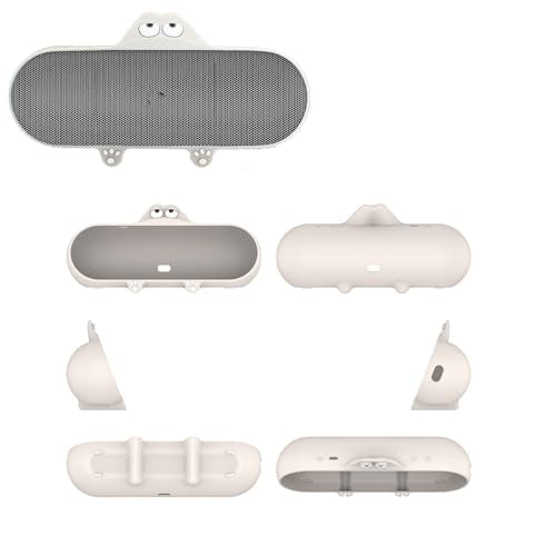 Silicone Case for Beats Pill 2024 Release Bluetooth Speaker Travel Carrying Case Anti Collision Anti Drop Dustproof Beats Pill Stand Up Shell (Cream White) - color: Cream White