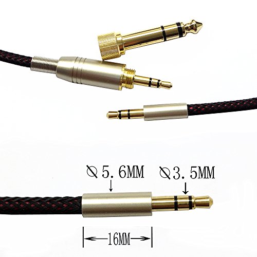 NewFantasia Upgrade Headphone Cord Replacement Audio Cable Compatible with Philips Audio Fidelio X2HR, Audio Fidelio L2, SHP9600 Wired, SHP9500, SHP9500S Headphones 1.2meters/4ft - size: 4.0 ft