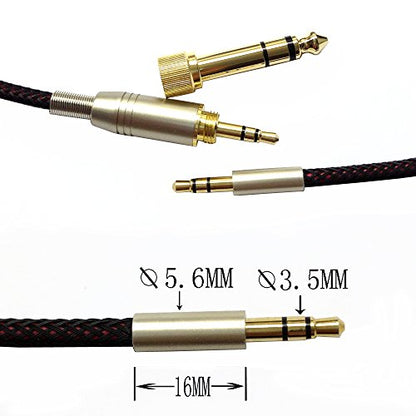 NewFantasia Upgrade Headphone Cord Replacement Audio Cable Compatible with Philips Audio Fidelio X2HR, Audio Fidelio L2, SHP9600 Wired, SHP9500, SHP9500S Headphones 1.2meters/4ft - size: 4.0 ft