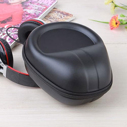 Ipetboom Protective Headset Bag Large Eva Carrying Case with Hard Shell for Over-Ear Headphones Travel Storage Black